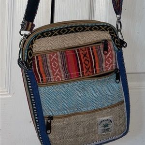 Hemp cross body purse